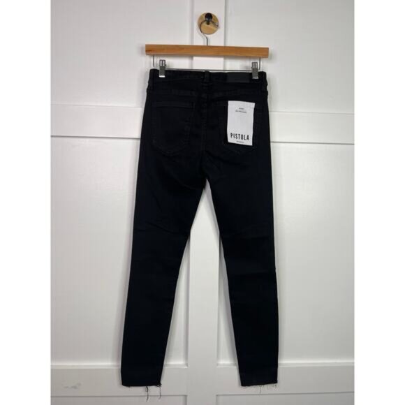 NWT Pistola Audrey Mid-Rise Skinny Denim Jean Jet Black Women's Size: 26 - Picture 7 of 8